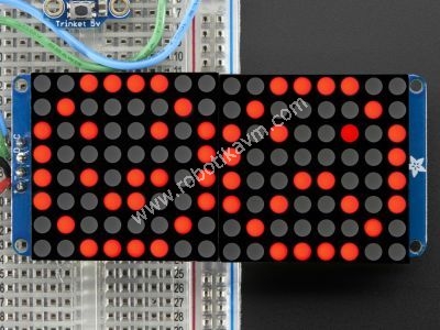 16x8-1.2"-I2C-Baglantili-LED-Matris-(Kirmizi)