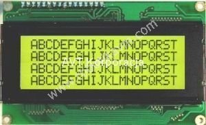 4x20 LCD Ekran, Yeil zerine Siyah - TC2004A-02WA0