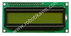 1X16 LCD Ekran, Yeil zerine Siyah - TC1601A-01XB0