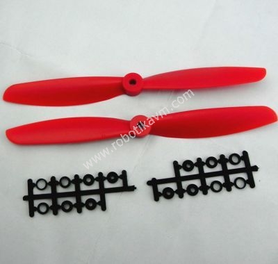 1245-Kirmizi-Plastik-CW-CCW-Pervane-Seti