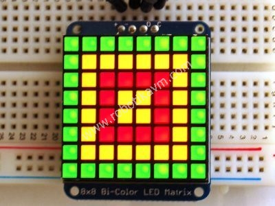 8x8-1.2"-cift-Renkli-I2C-Baglantili-LED-Matris-(Kirmizi---Yesil)