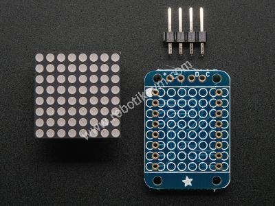 8x8-0.8"-Mini-I2C-Baglantili-Matris-(Kirmizi)