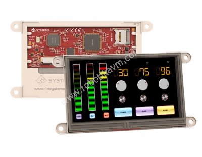 gen4 4.3" Dokunmatik, erevesiz TFT LCD Ekran - gen4-uLCD-43DT