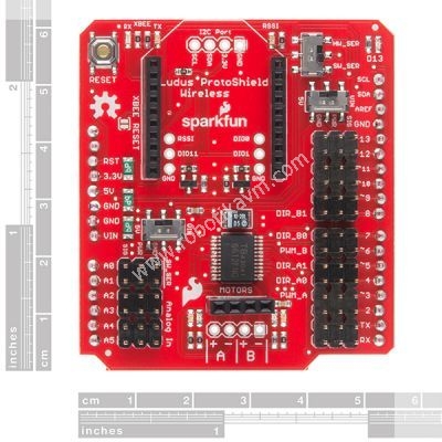 SparkFun-Motor-Suruculu-Xbee-Shield′i---Ludus-Protoshield-Wireless