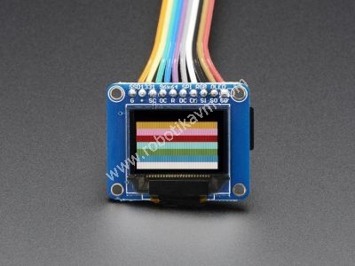 OLED Renkli 0.96" Ekran Modl SD Kartl - OLED Breakout Board - 16-bit Color 0.96" w/microSD holder