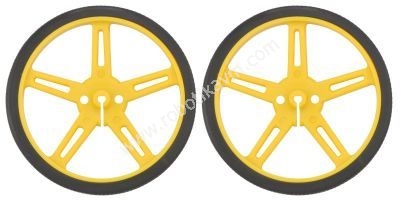 Pololu-70x8mm-Tekerlek-cifti-(Sari)---Pololu-Wheel-70x8mm-Pair---Yellow
