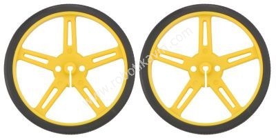 Pololu-70x8mm-Tekerlek-cifti-(Sari)---Pololu-Wheel-70x8mm-Pair---Yellow